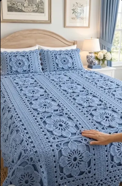 Lace Flower Bedspread Crochet Pattern