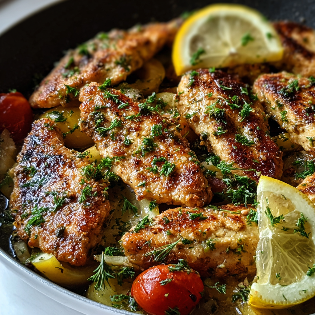 Greek-Style Lemon Chicken Tenders: The “Mediterranean-Zest” Protein