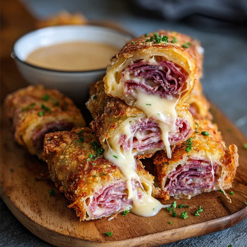 Keto Crispy Reuben Roll-Ups – Low-Carb Appetizer Delight