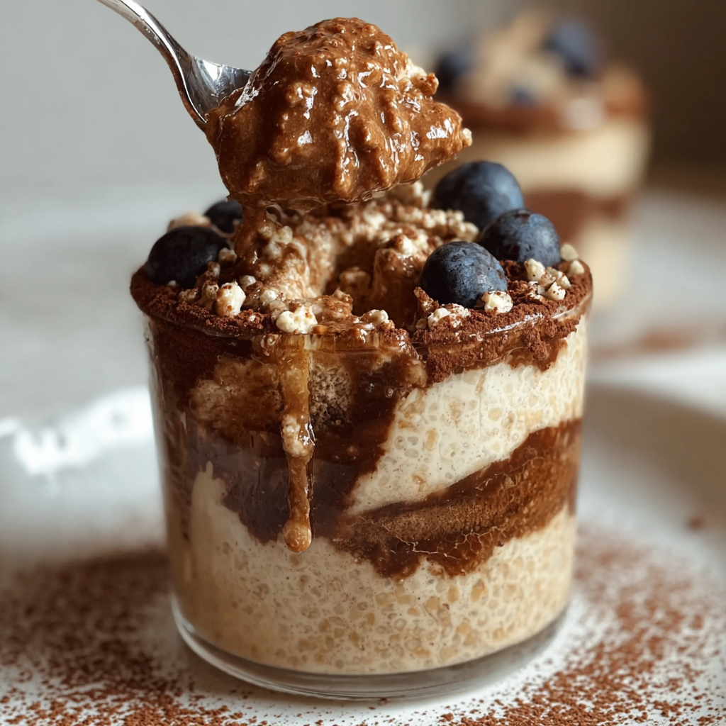 High-Protein Tiramisu Overnight Oats – Creamy, Energizing & Dessert-Inspired
