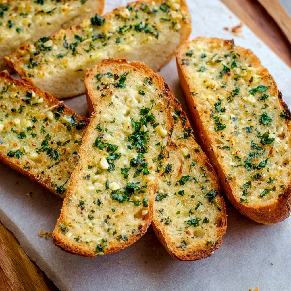 The Best Garlic Bread You’ll Ever Eat: Crispy Edges, Buttery Center & Bold Flavor