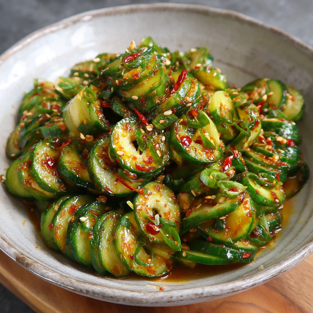 Spiral Cucumber Salad: The “Accordion-Snap” Refreshment