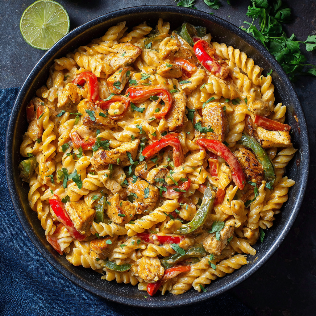 Creamy Chicken Fajita Pasta: The “Skillet-Fusion” Power Meal