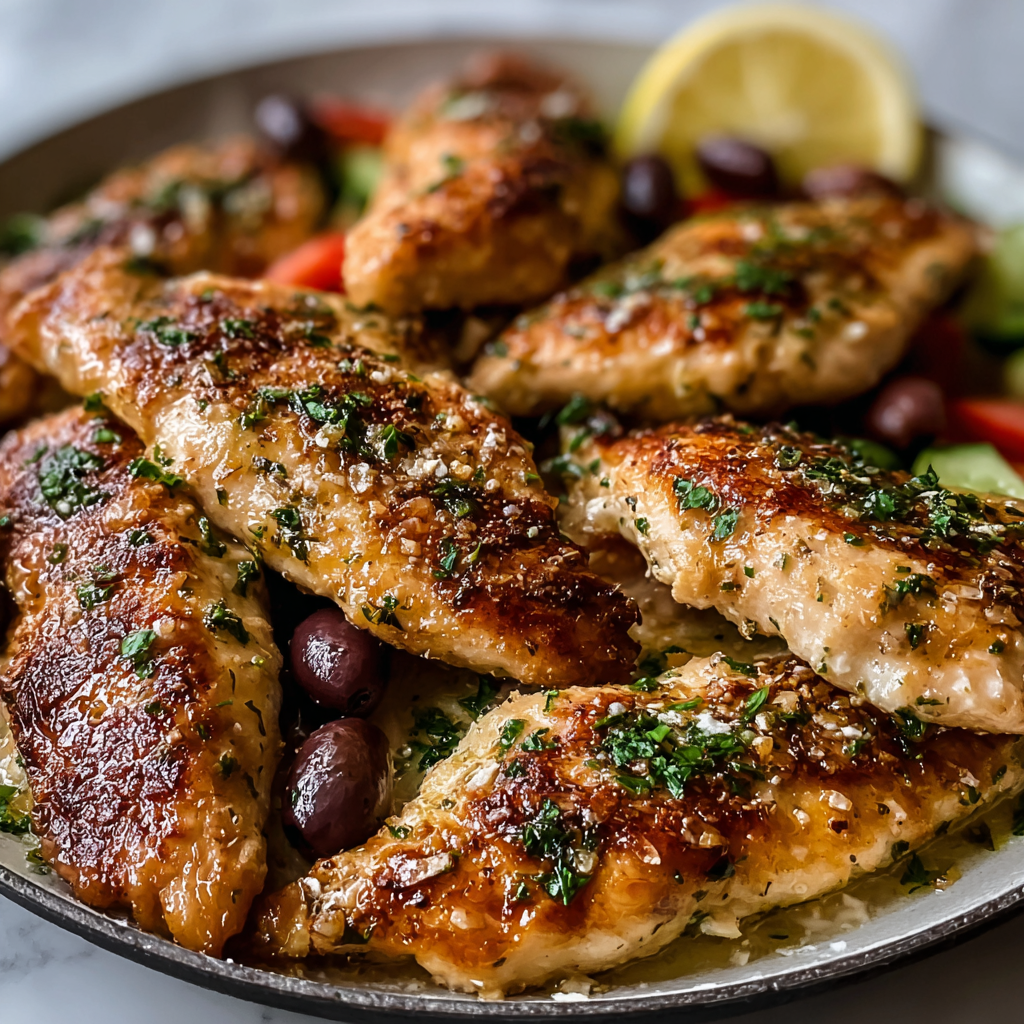Greek-Style Chicken Strips: A Flavorful Mediterranean Delight