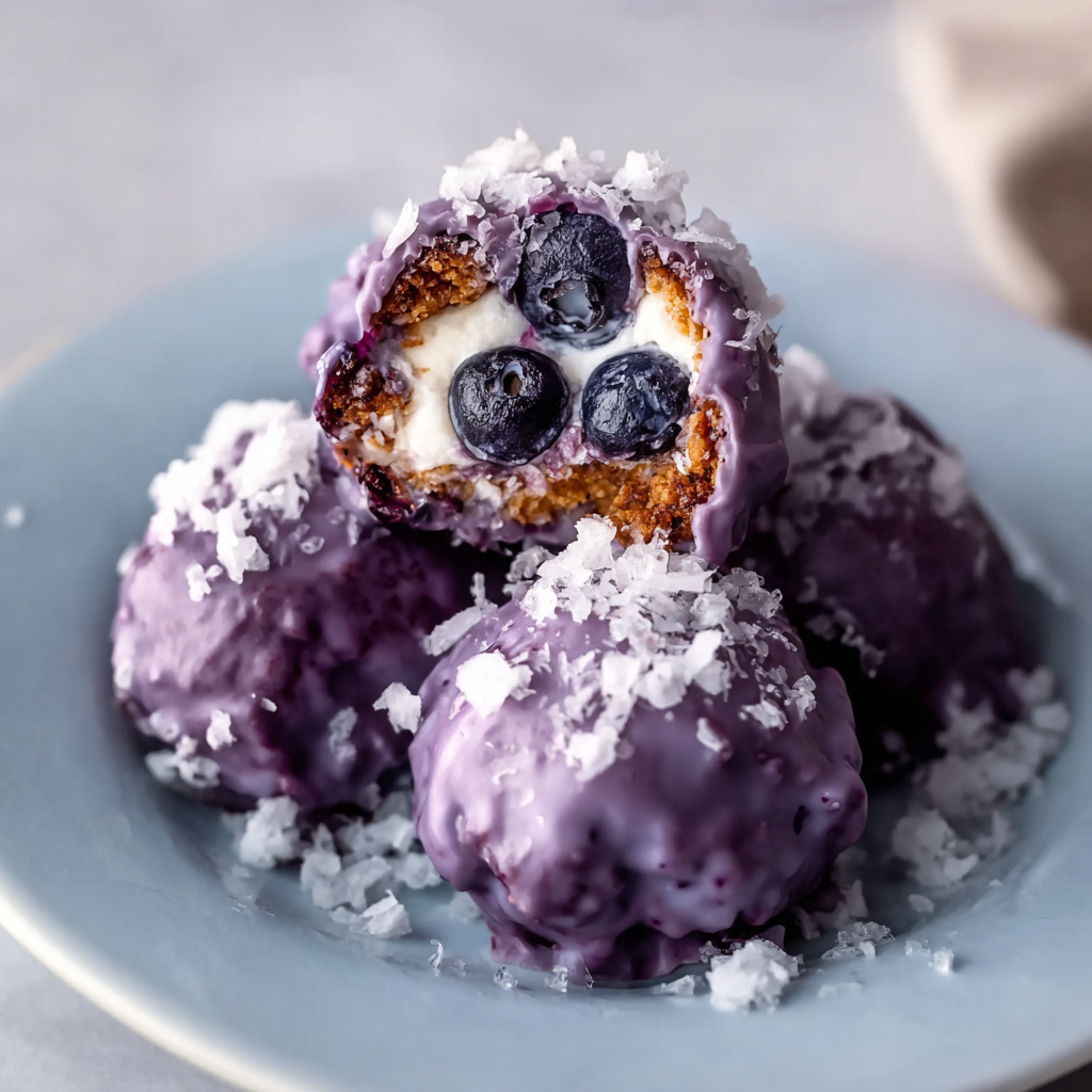 Frozen Blueberry Yogurt Clusters (Healthy, No-Bake Snack)