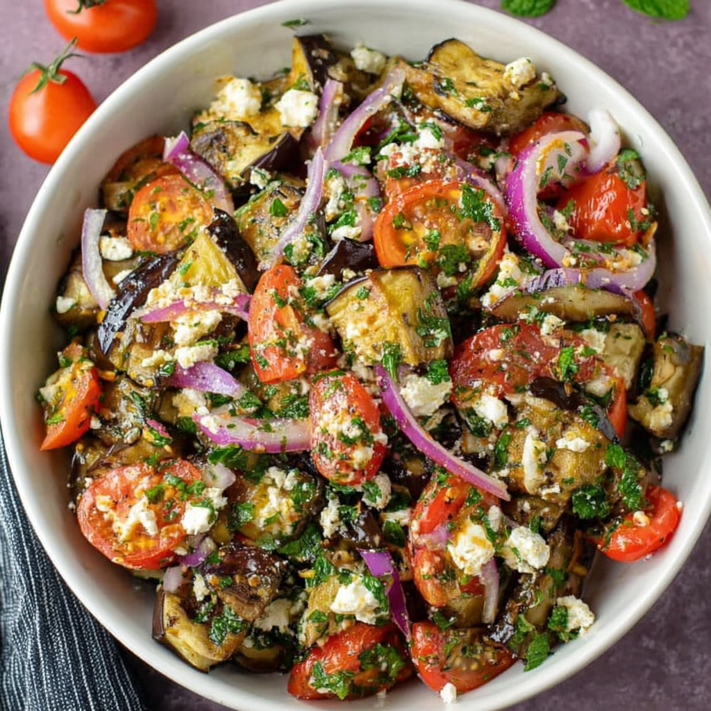 Roasted Mediterranean Eggplant Salad: A Flavorful, Healthy Mediterranean Classic