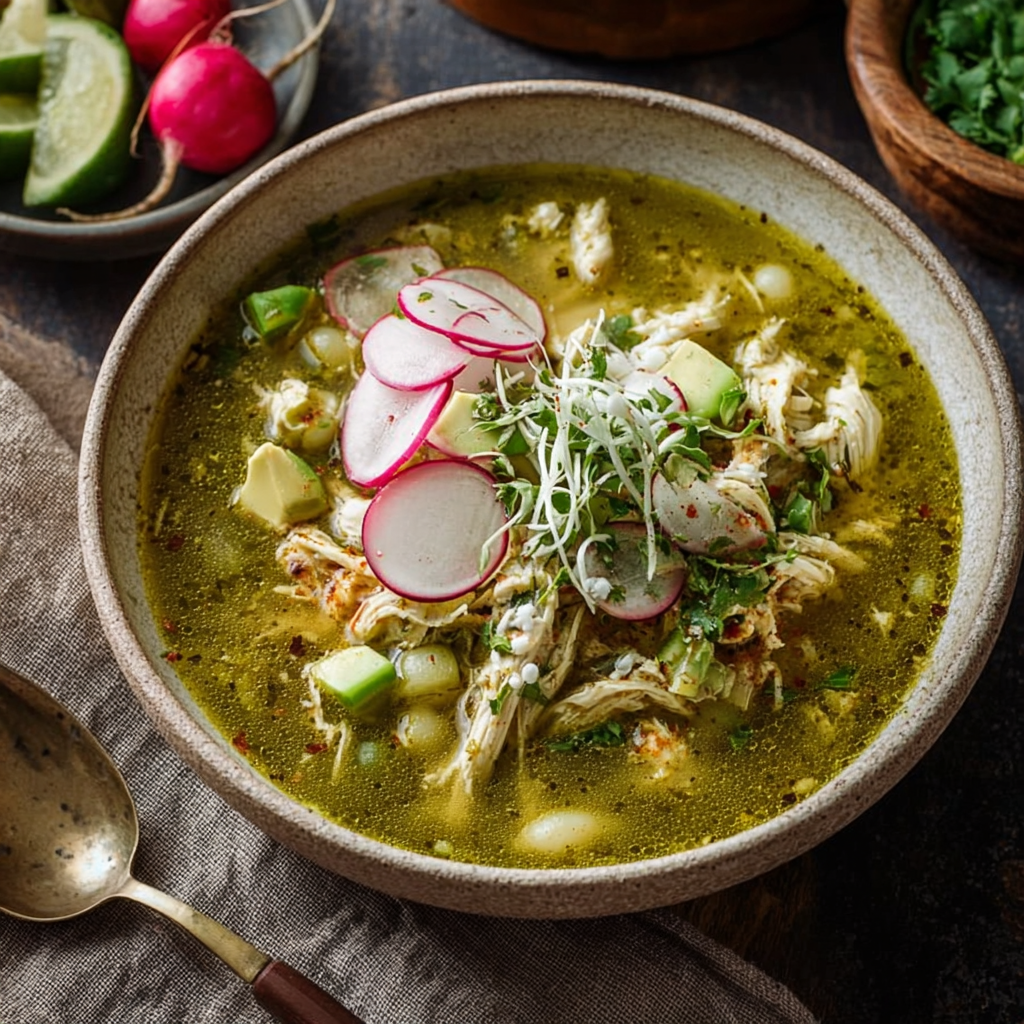 Chicken Pozole Verde (Mexican Green Pozole)