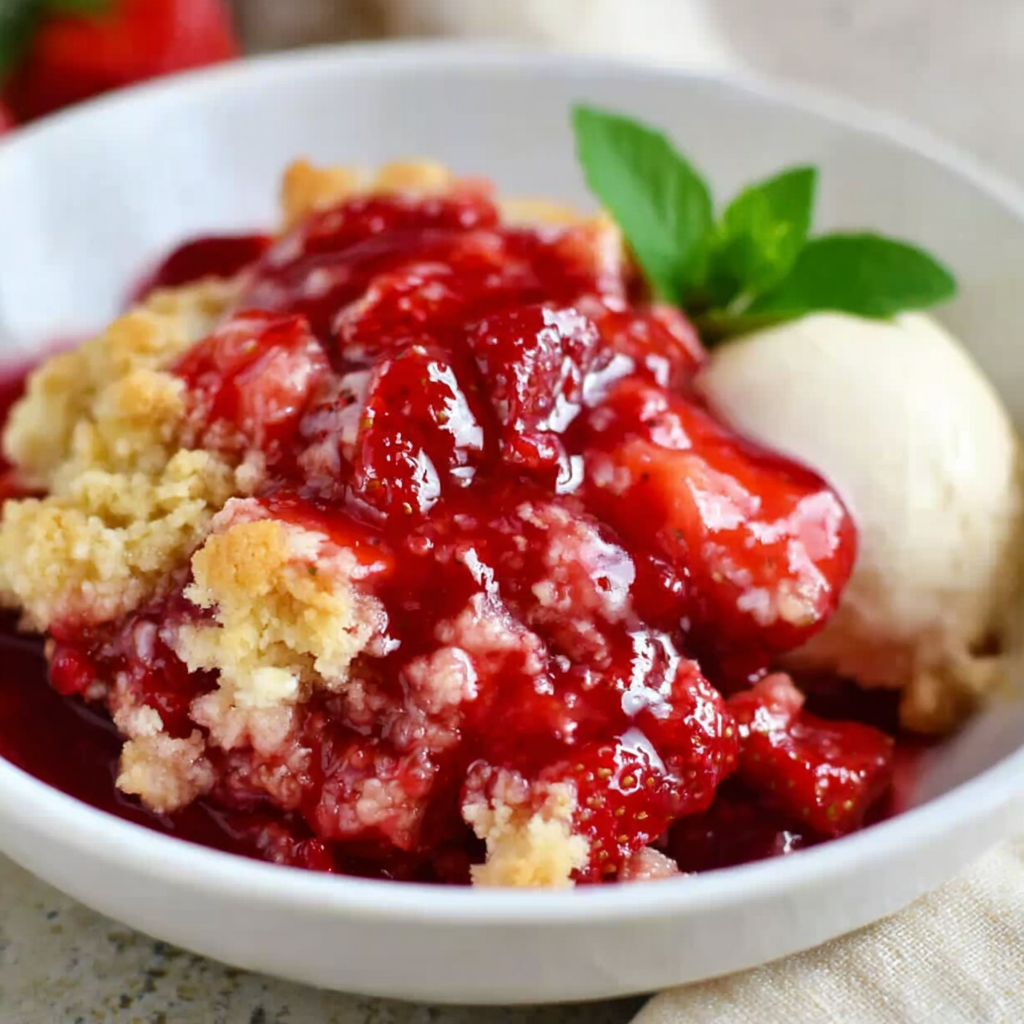 Fresh Strawberry Cobbler – Sweet, Juicy, and Easy to Make