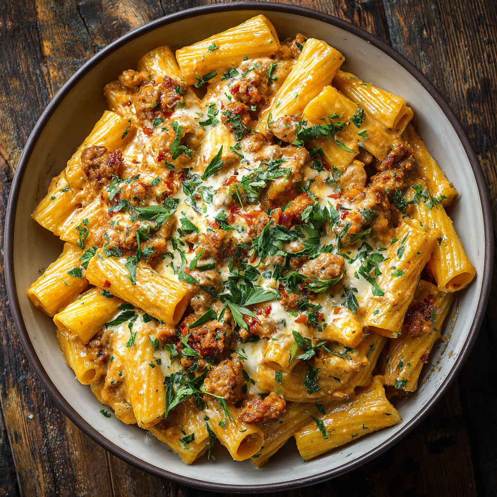 Creamy Sausage Rigatoni