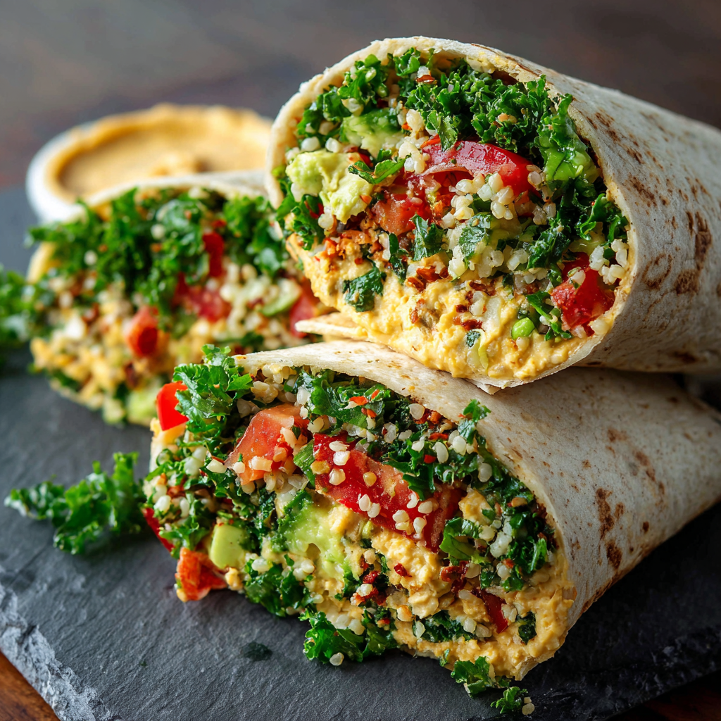 Hummus Tabbouleh Wrap (Gluten-Free)
