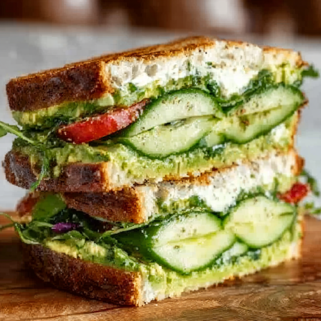 Loaded Cucumber & Avocado Sandwich