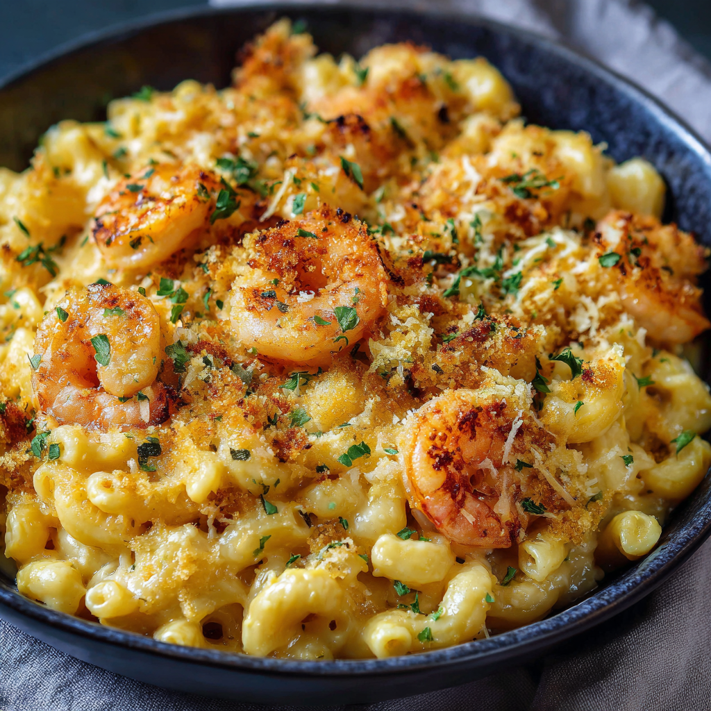 Garlic Shrimp Mac and Cheese