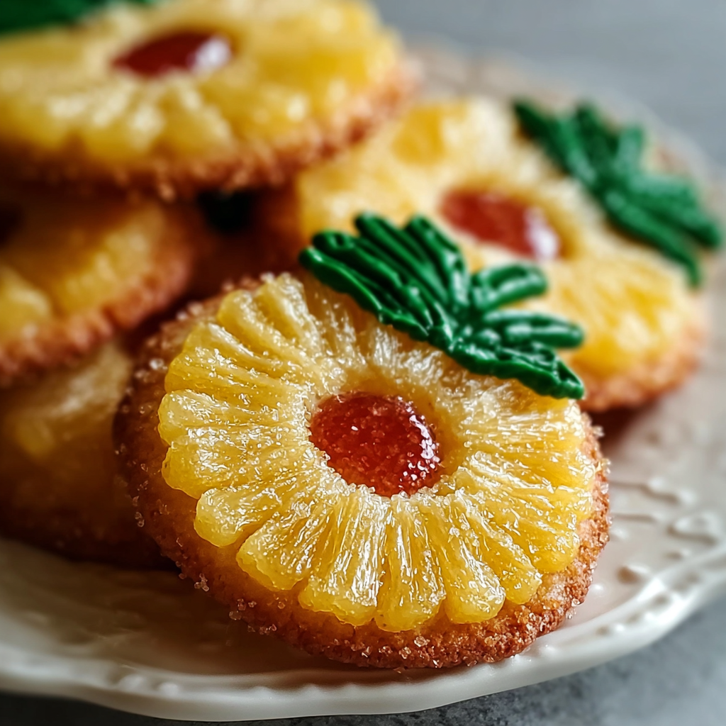 Pineapple Upside Down Sugar Cookies (A Tropical Twist on a Classic!)