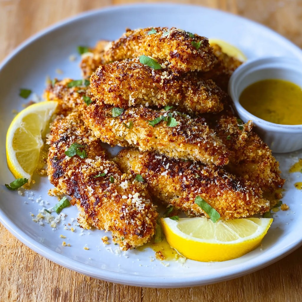 Lemon Parmesan Chicken Tenders (Crispy, Juicy & Done in 30 Minutes)