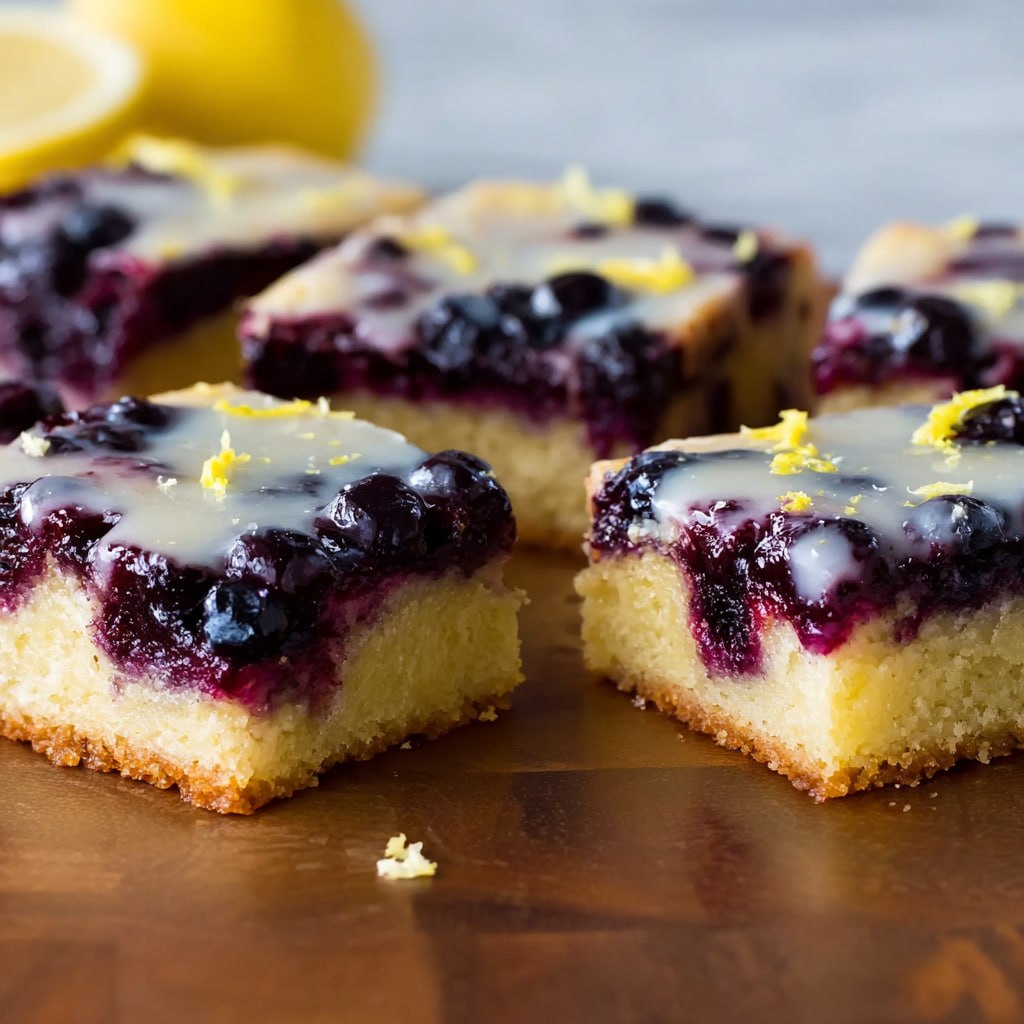 Glazed Lemon Blueberry Bars (Bright, Buttery, and Bake-Sale Worthy)