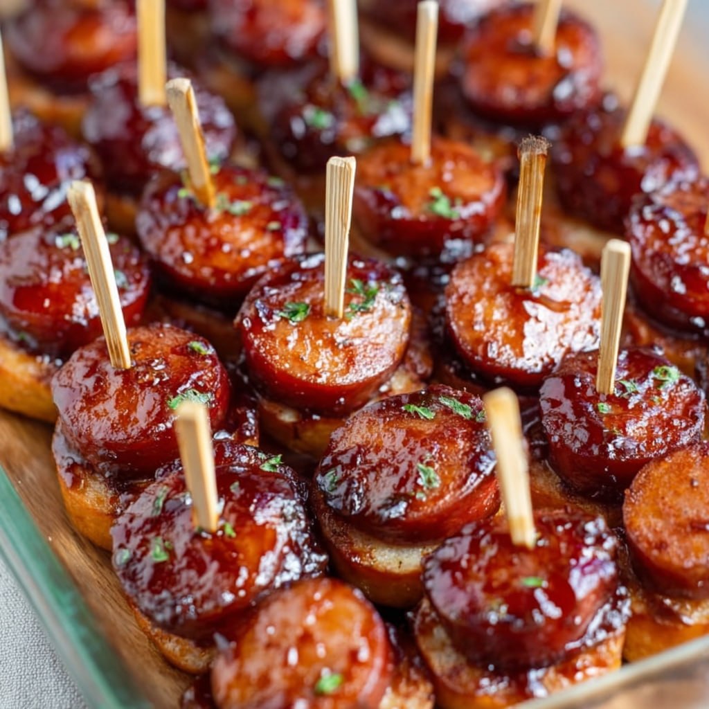 Lighter BBQ sausage bites turkey