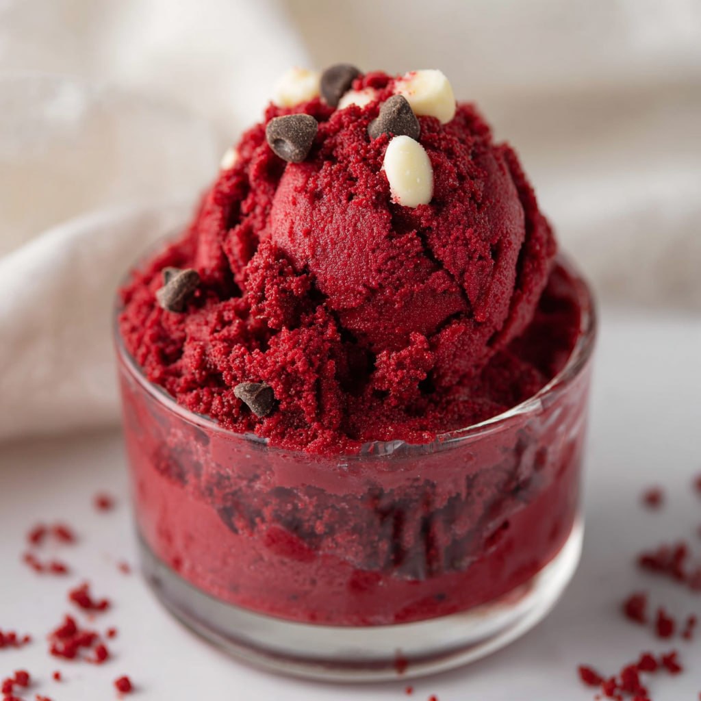Healthy red velvet cookie dough