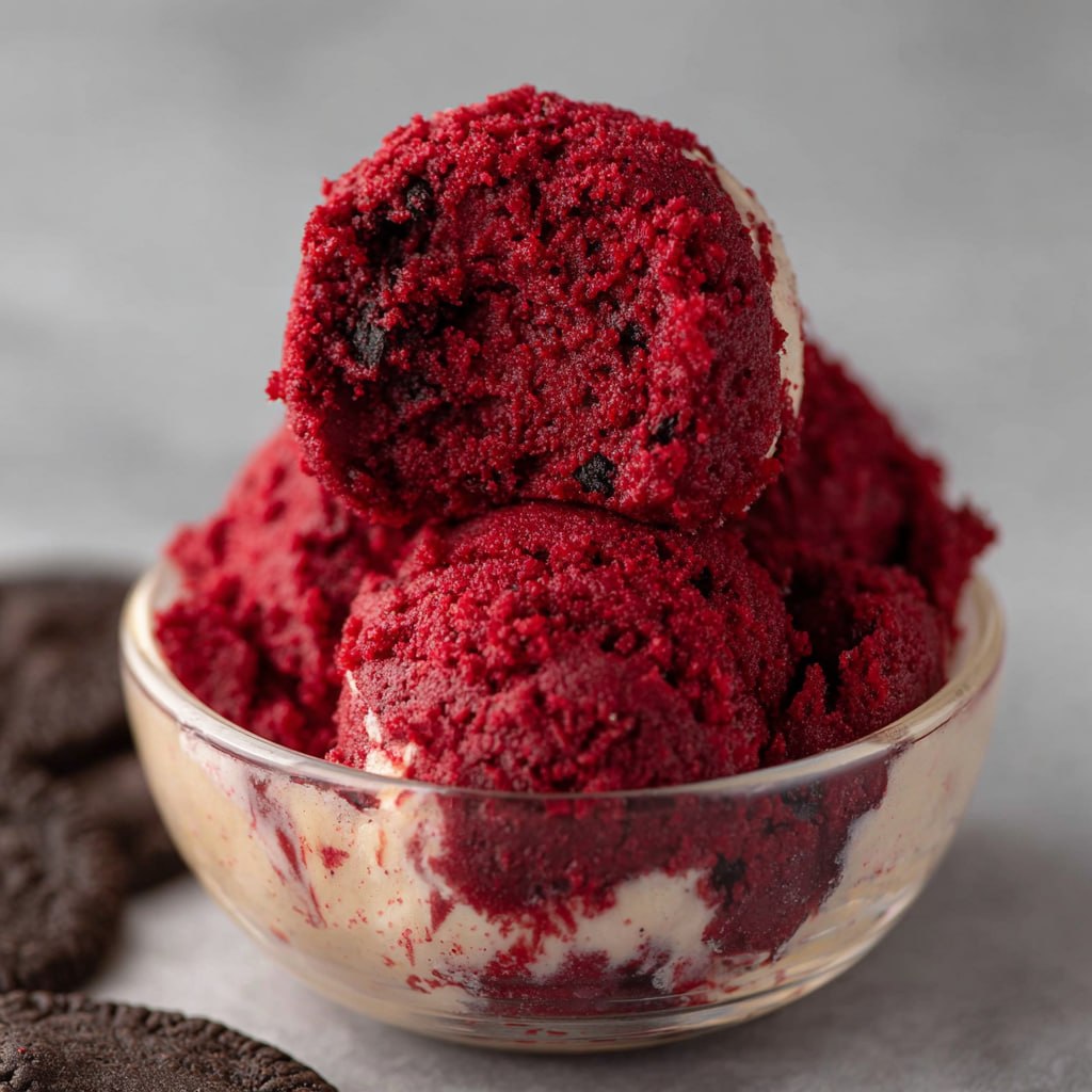 Clean red velvet cookie dough jar