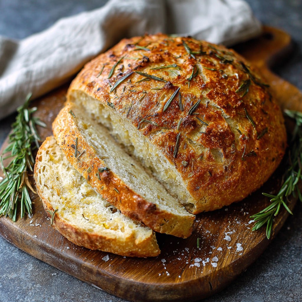 No Knead Rosemary Bread