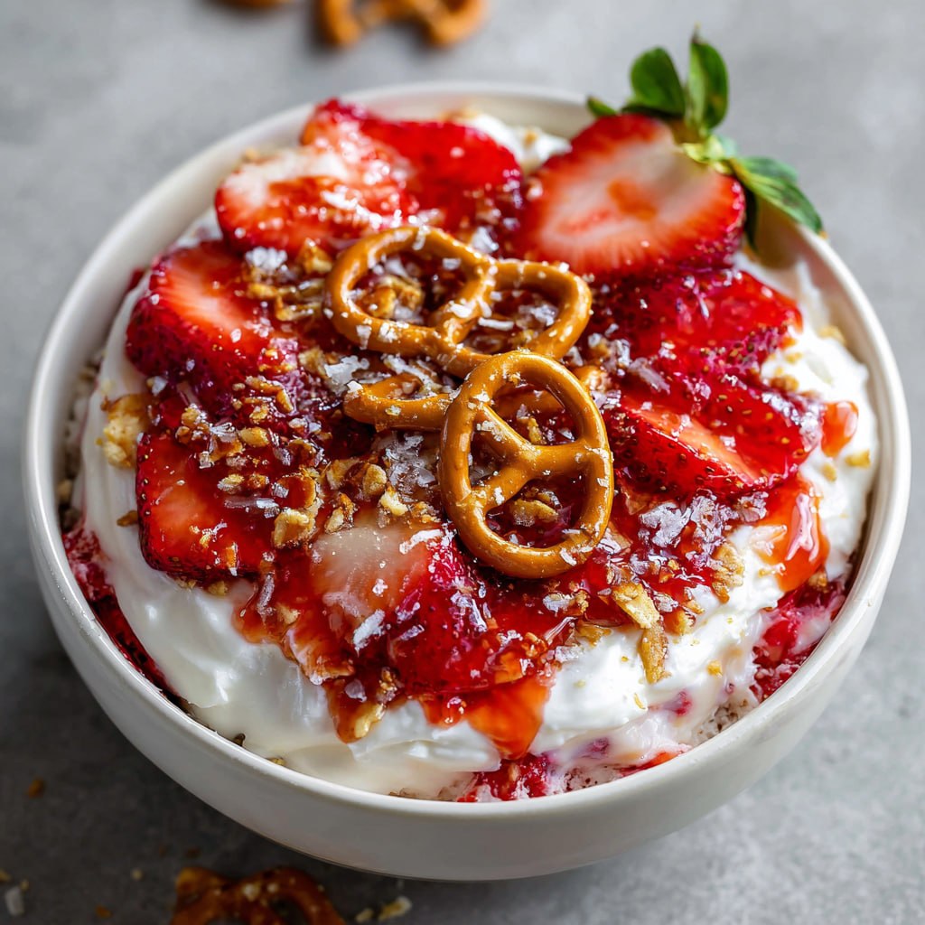 High-Protein Strawberry Pretzel Salad Bowl