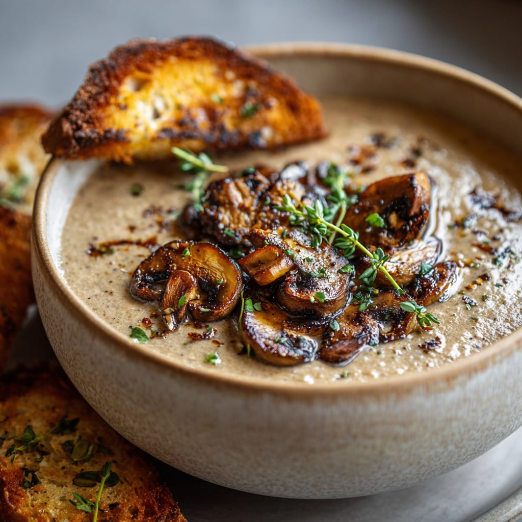 Creamy Roasted Mushroom Soup