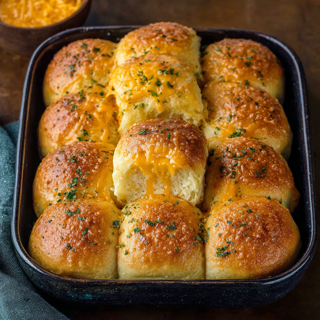 Cheesy Cowboy Butter Dinner Rolls – Soft, Buttery, Garlic Cheese Rolls Recipe