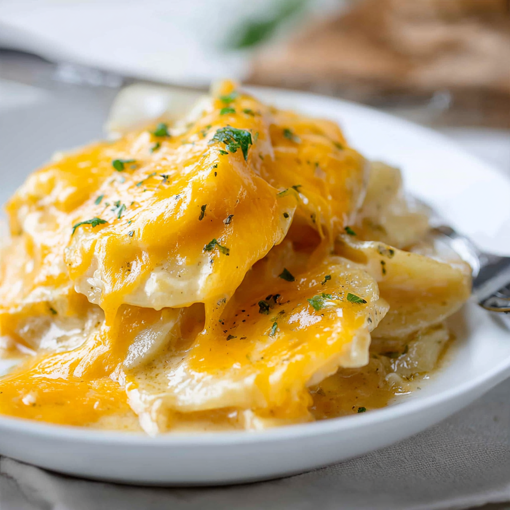 Cheesy Crockpot Scalloped Potatoes