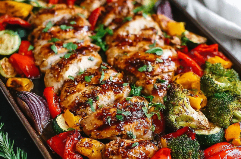 Balsamic Glazed Chicken and Veggies (Sheet Pan) – Easy, Healthy & Flavor-Packed