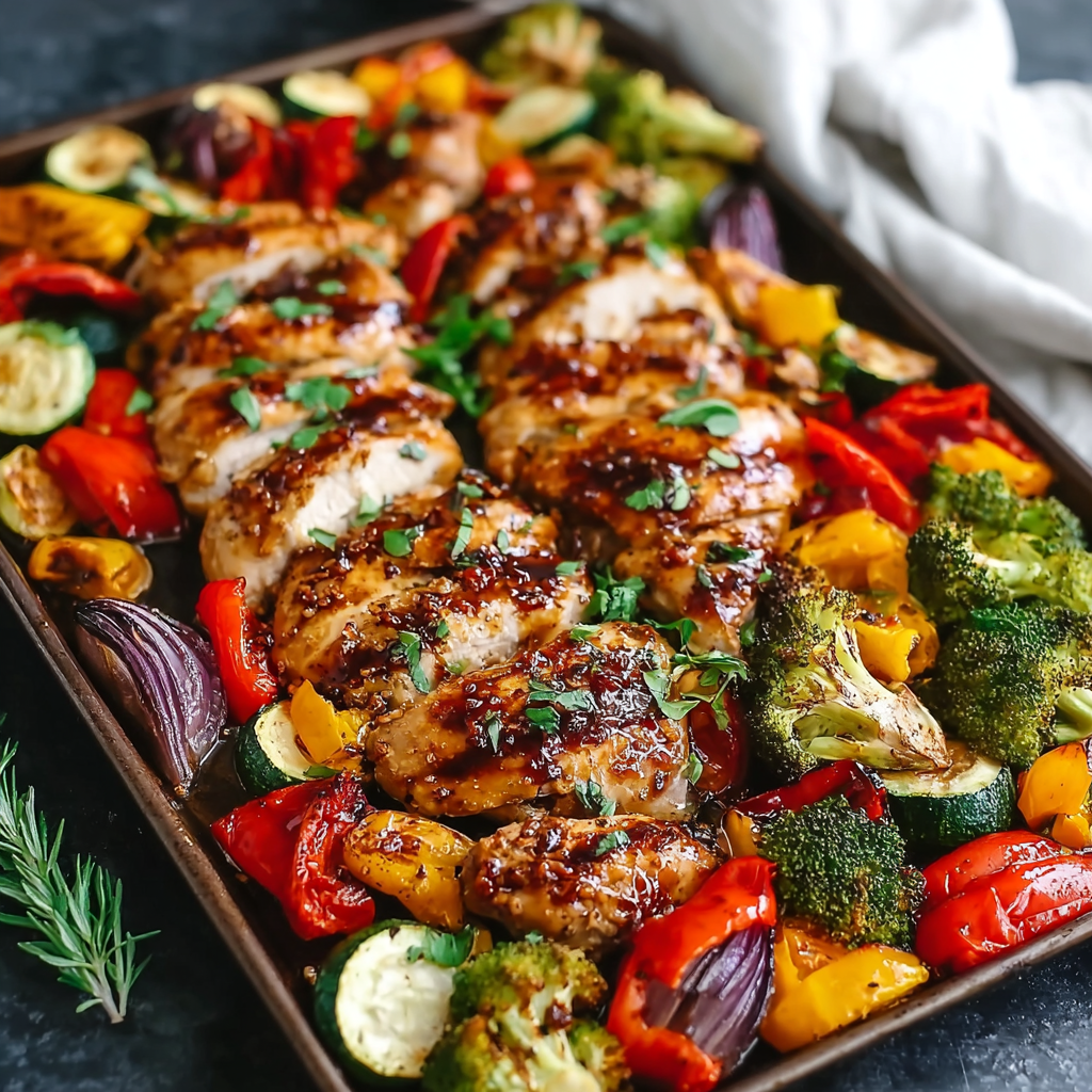 Balsamic Glazed Chicken and Veggies (Sheet Pan) – Easy, Healthy & Flavor-Packed
