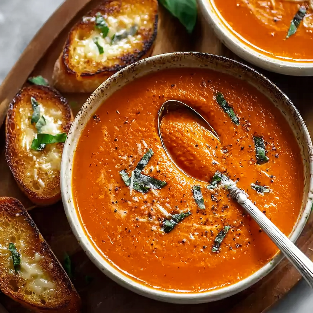 Roasted Tomato Soup with Gruyère Toasts (Rich, Cozy & Better Than Canned)