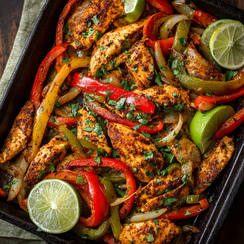 Honey Lime Baked Chicken Fajitas (Sweet, Tangy & One-Pan Easy)