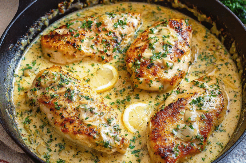Creamy Garlic Chicken Breasts (Rich, Juicy & Restaurant-Style Dinner)