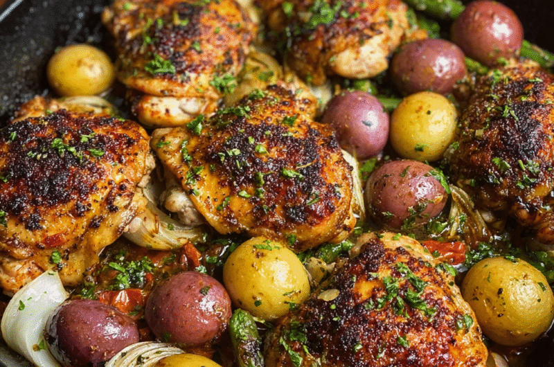 Roasted Mediterranean Chicken Thighs