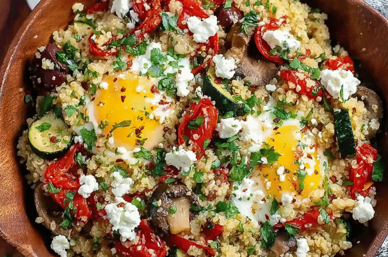 Easy Mediterranean Cauliflower Rice Skillet (Healthy One-Pan Meal)