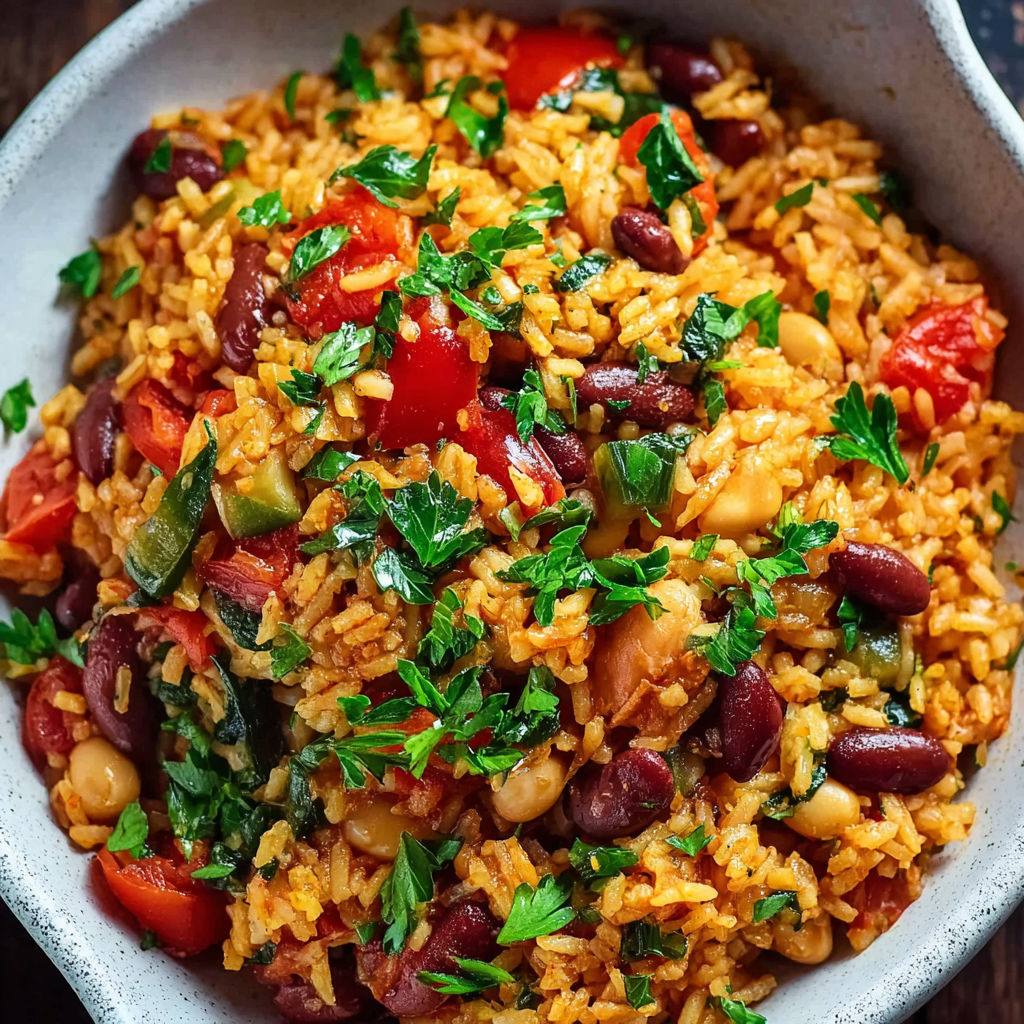 Healthy Mediterranean Rice and Beans – Wholesome, Flavorful & Protein-Rich