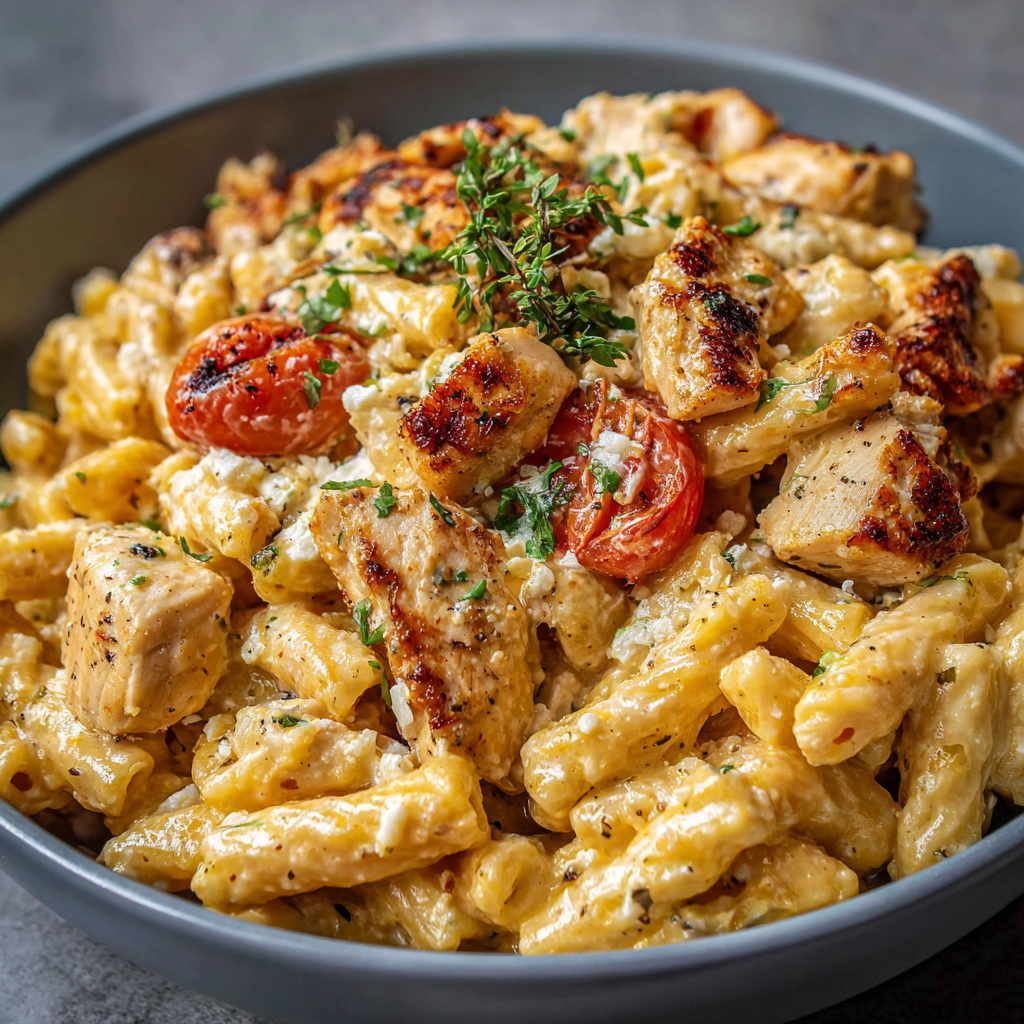 Creamy Chicken Feta Pasta