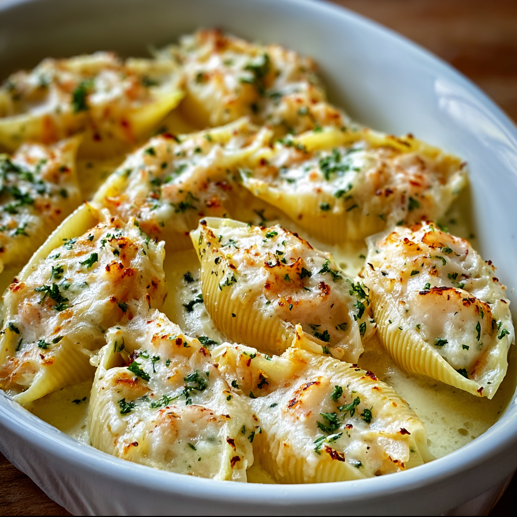 Creamy Seafood Stuffed Shells: A Luxurious, Comforting Pasta Bake ...