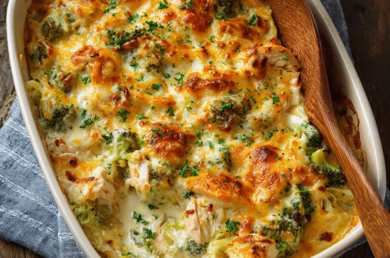 Easy Low Carb Chicken Casserole (Creamy, Cheesy & Keto-Friendly)