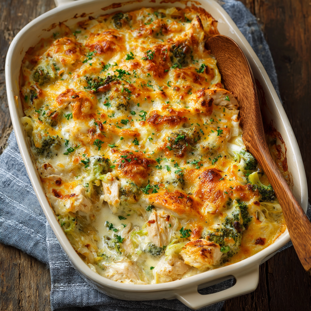 Easy Low Carb Chicken Casserole (Creamy, Cheesy & Keto-Friendly)