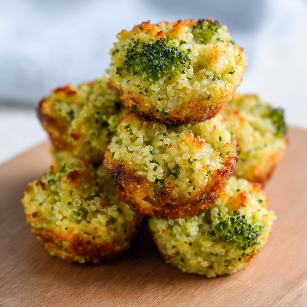 Cheesy Broccoli Quinoa Bites