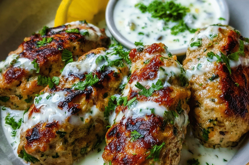 Chicken Kofta with Garlic Yogurt Sauce is Irresistible!