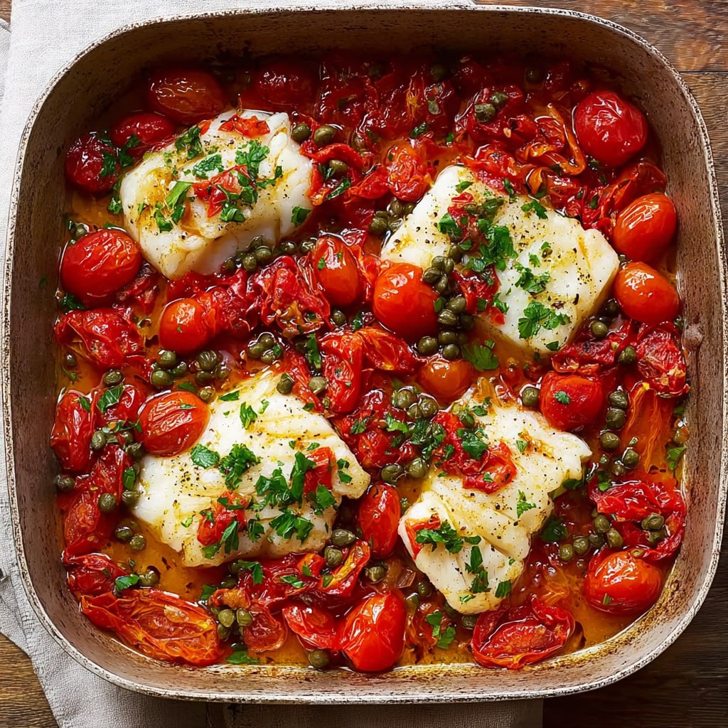 One-Pan Cod with Tomatoes and Capers (Mediterranean 25-Minute Dinner)