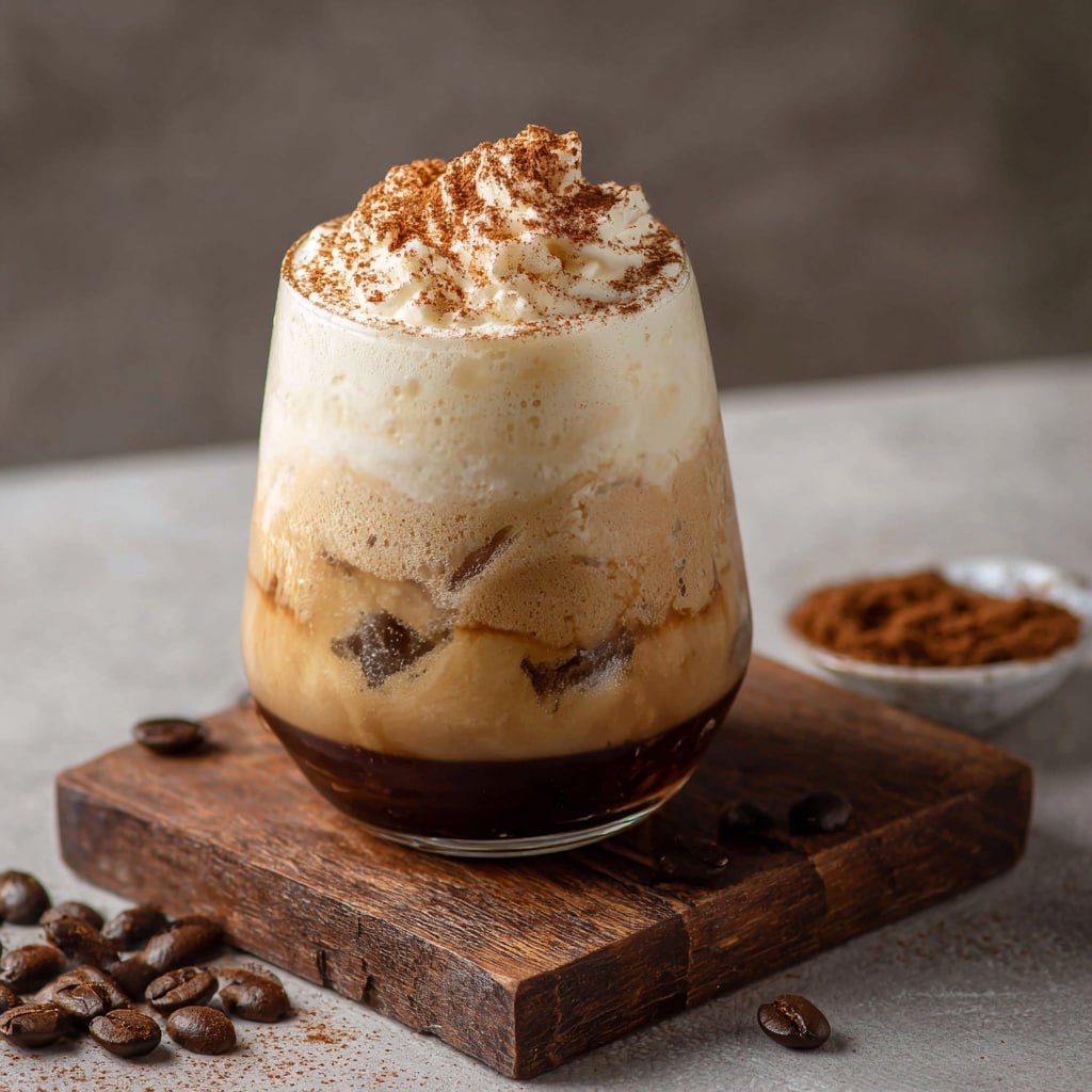 Tiramisu Cold Brew (Italian Coffee Dessert in a Glass, 5-Minute Layered Drink)