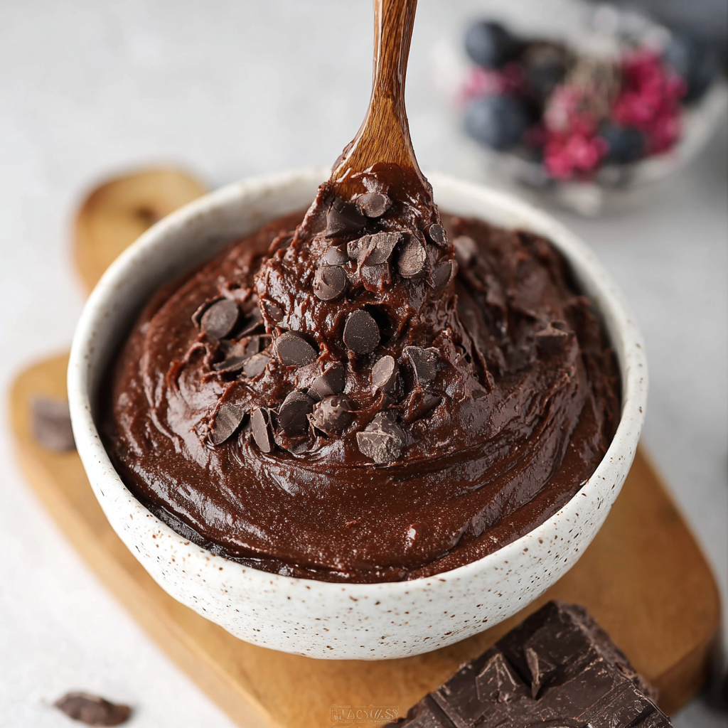 Delicious, rich brownie batter topped with chocolate chips