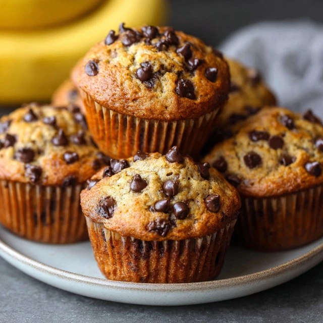 Chocolate Chip Banana Muffins (Super-Moist Ripe-Banana Bakery Style, 35 Min)