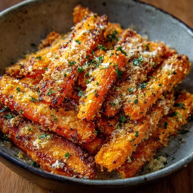 Crispy Baked Parmesan Carrots (Roasted Whole, Parmesan Crust, Garlic Butter, 35 Min)