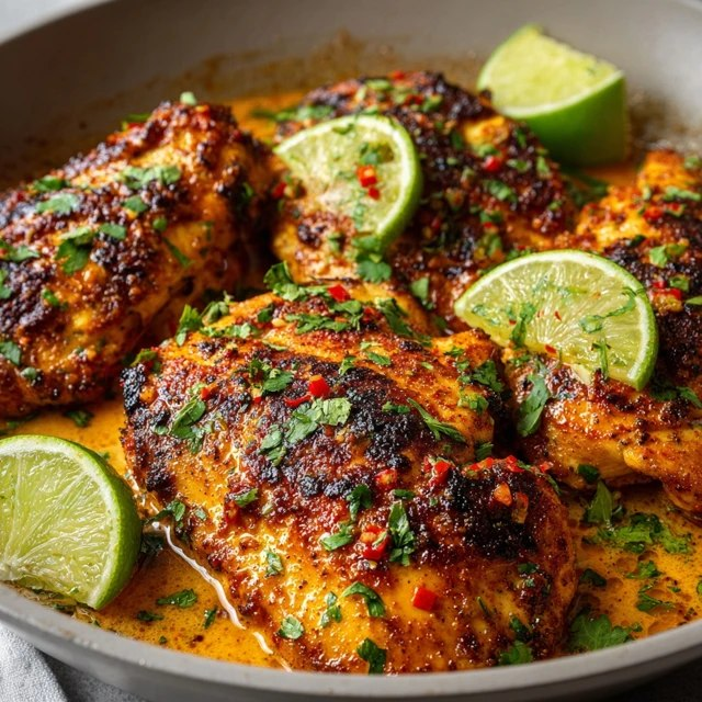 Spicy Cilantro Lime Chicken (Marinated Thighs, Fresh Cilantro, Lime Zest, Jalapeño, 40 Min)