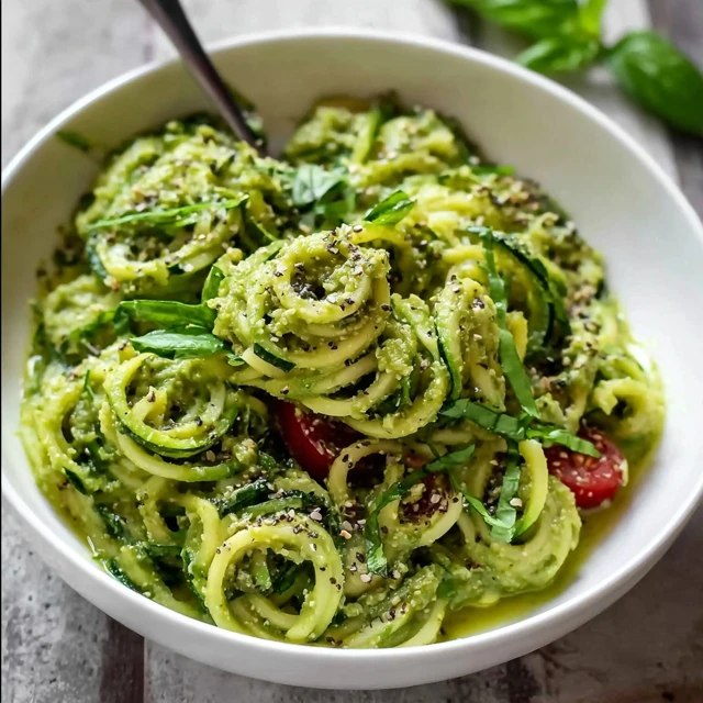 Zucchini Noodles With Pesto (Low-Carb 15-Minute Dinner, Cherry Tomatoes, Parmesan)