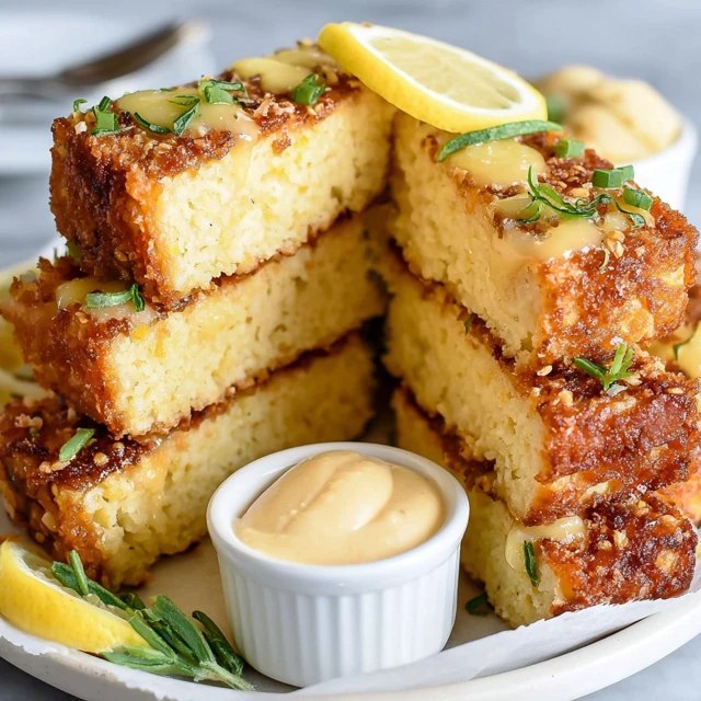 Close-up of one bar showing the moist coconut-flecked crumb and the glossy lemon glaze with golden toasted coconut