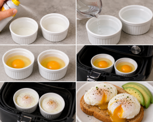 air fryer poached eggs